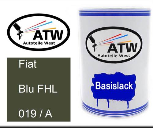 Fiat, Blu FHL, 019 / A: 500ml Lackdose, von ATW Autoteile West.